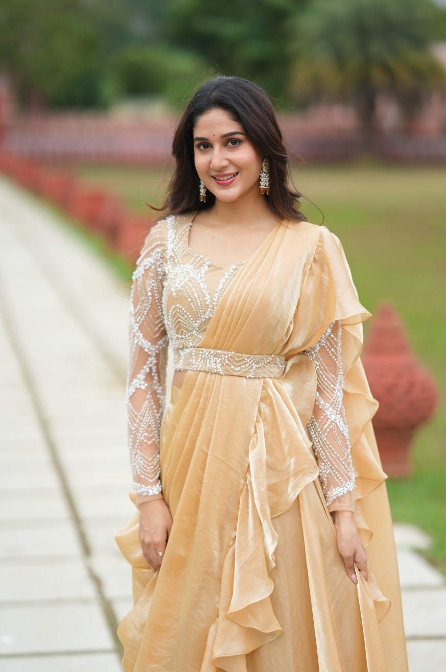 Premium Ruffle Designer Lehanga Saree