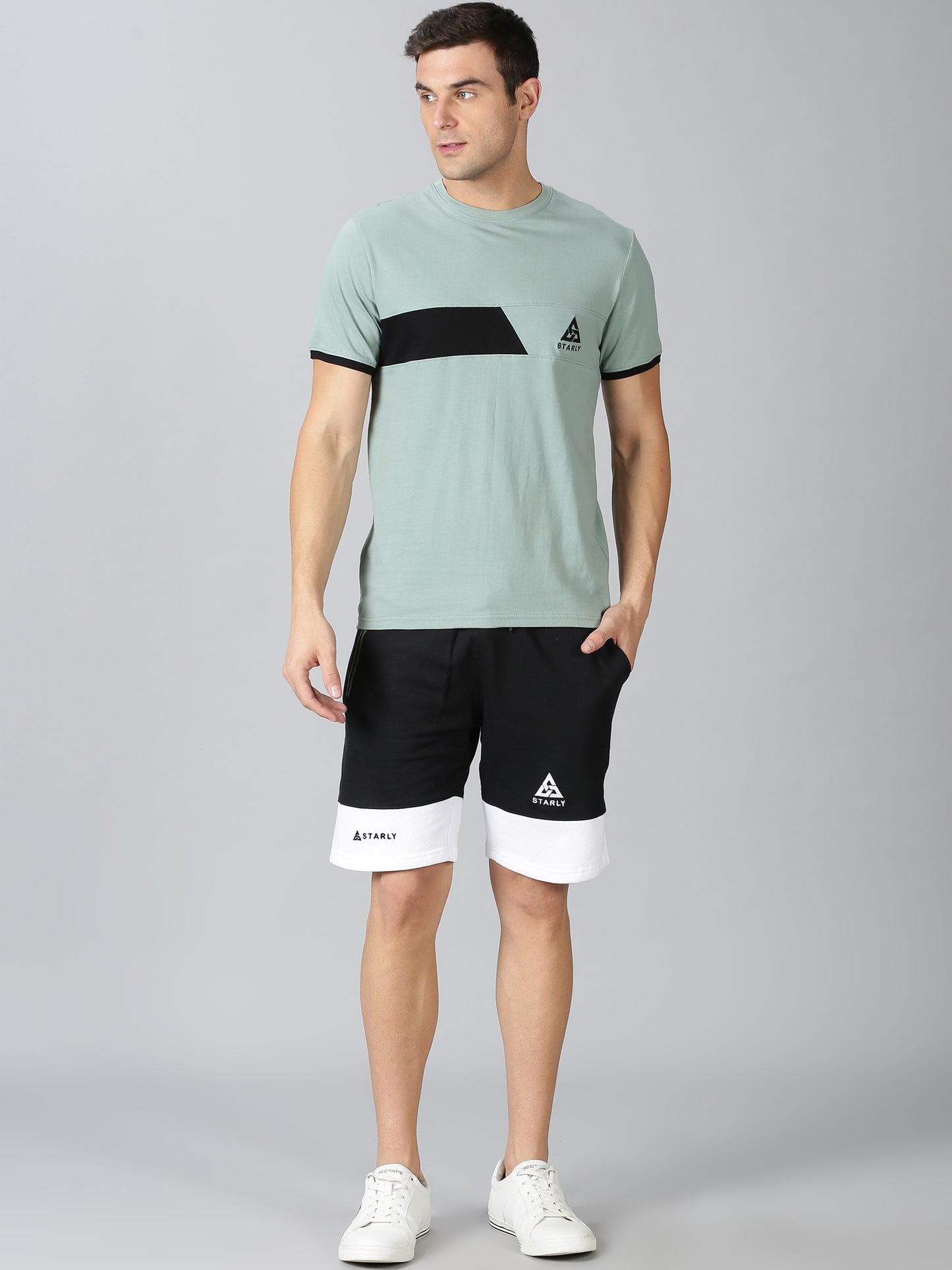 Trendy Green T-shirt and Shorts Combo