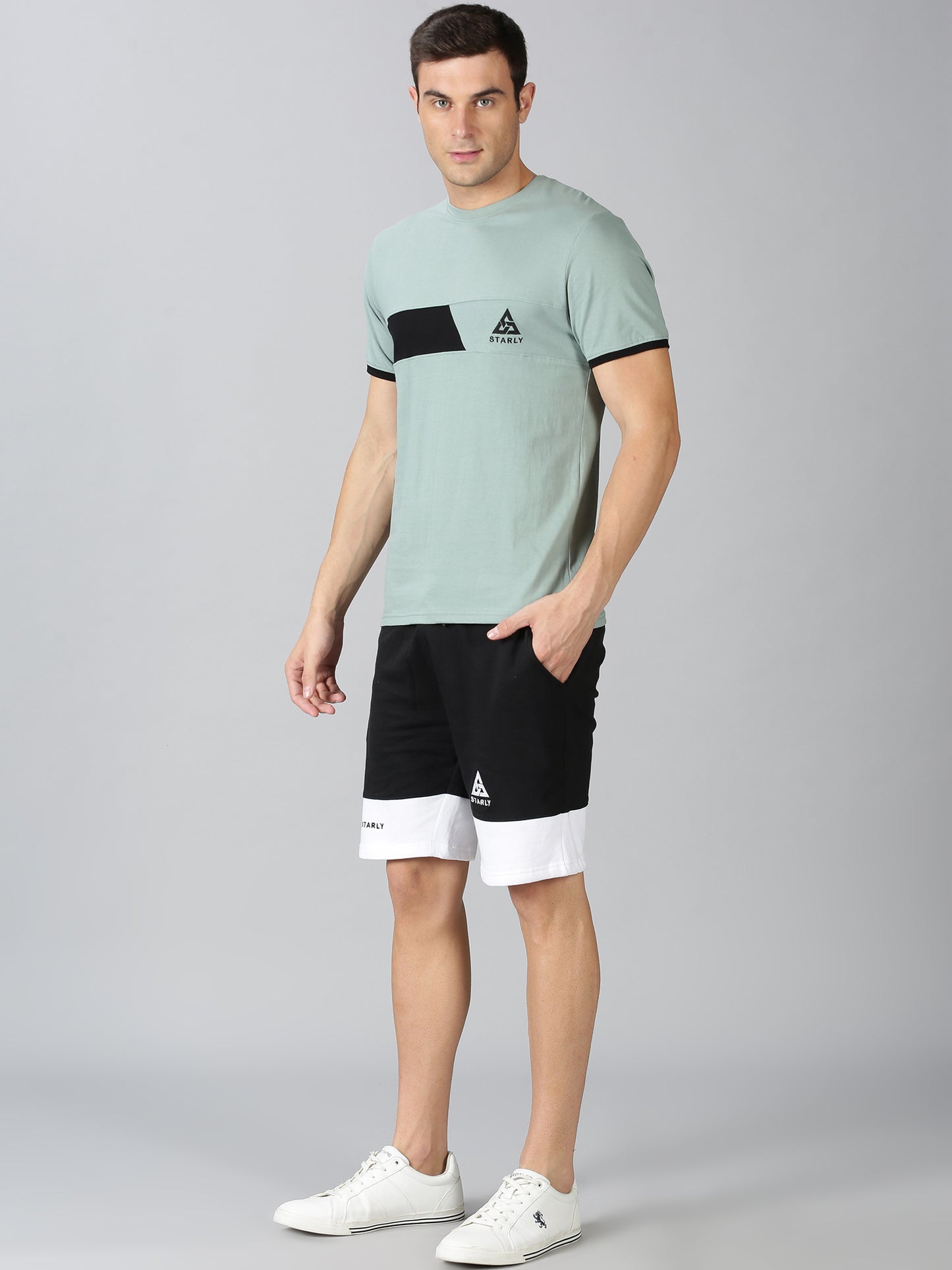 Trendy Green T-shirt and Shorts Combo