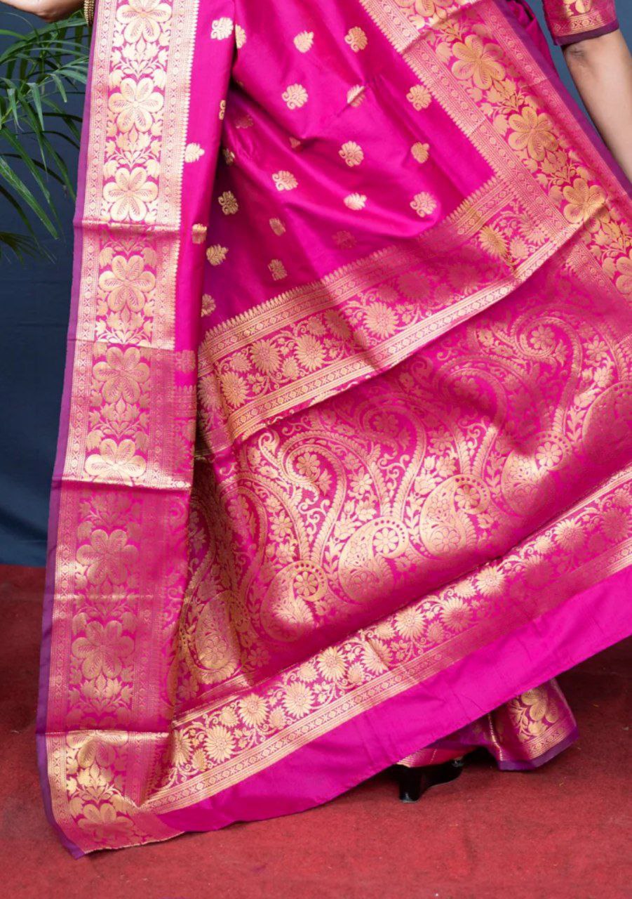 Banarasi Silk Saree in Pink