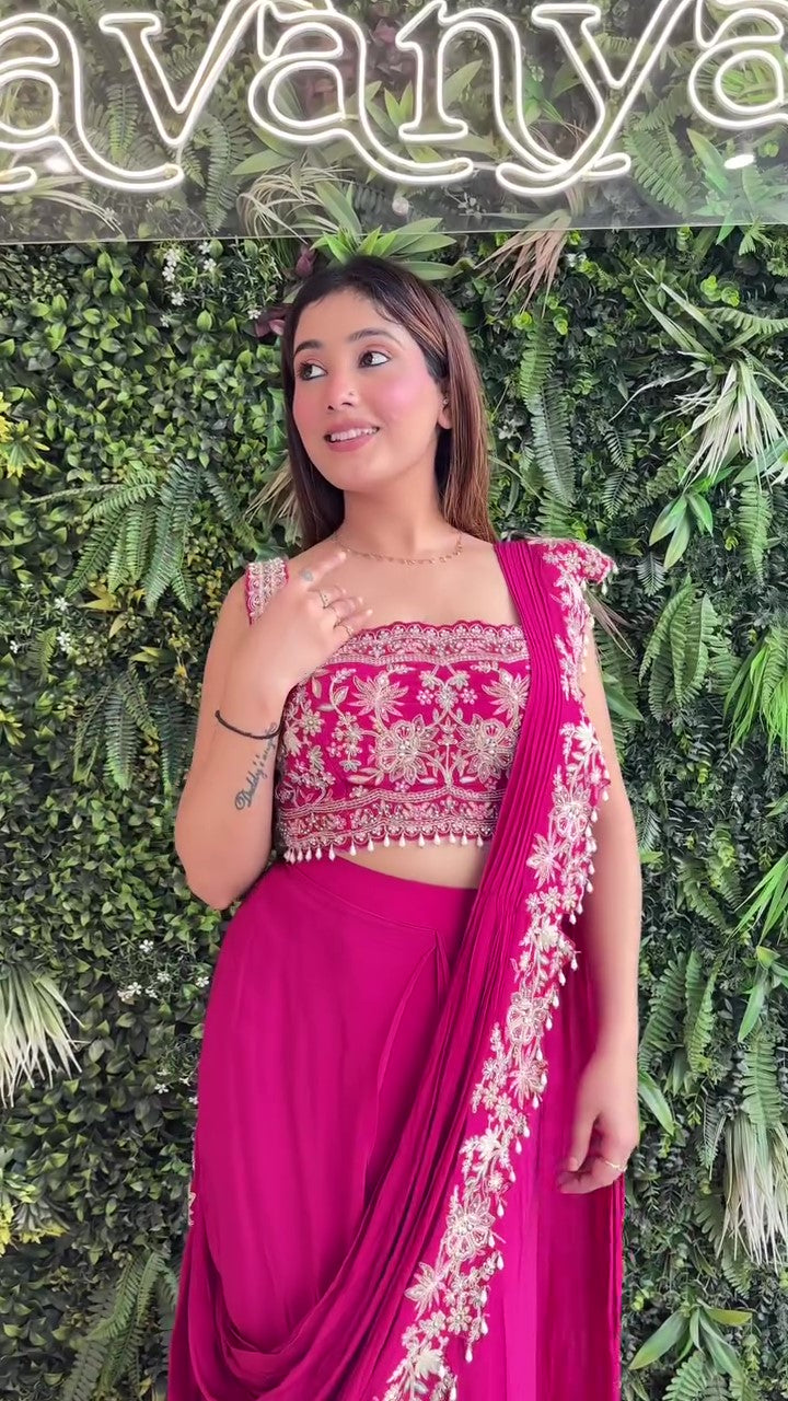 DRAPE SAREE WITH CHIC SHRUG