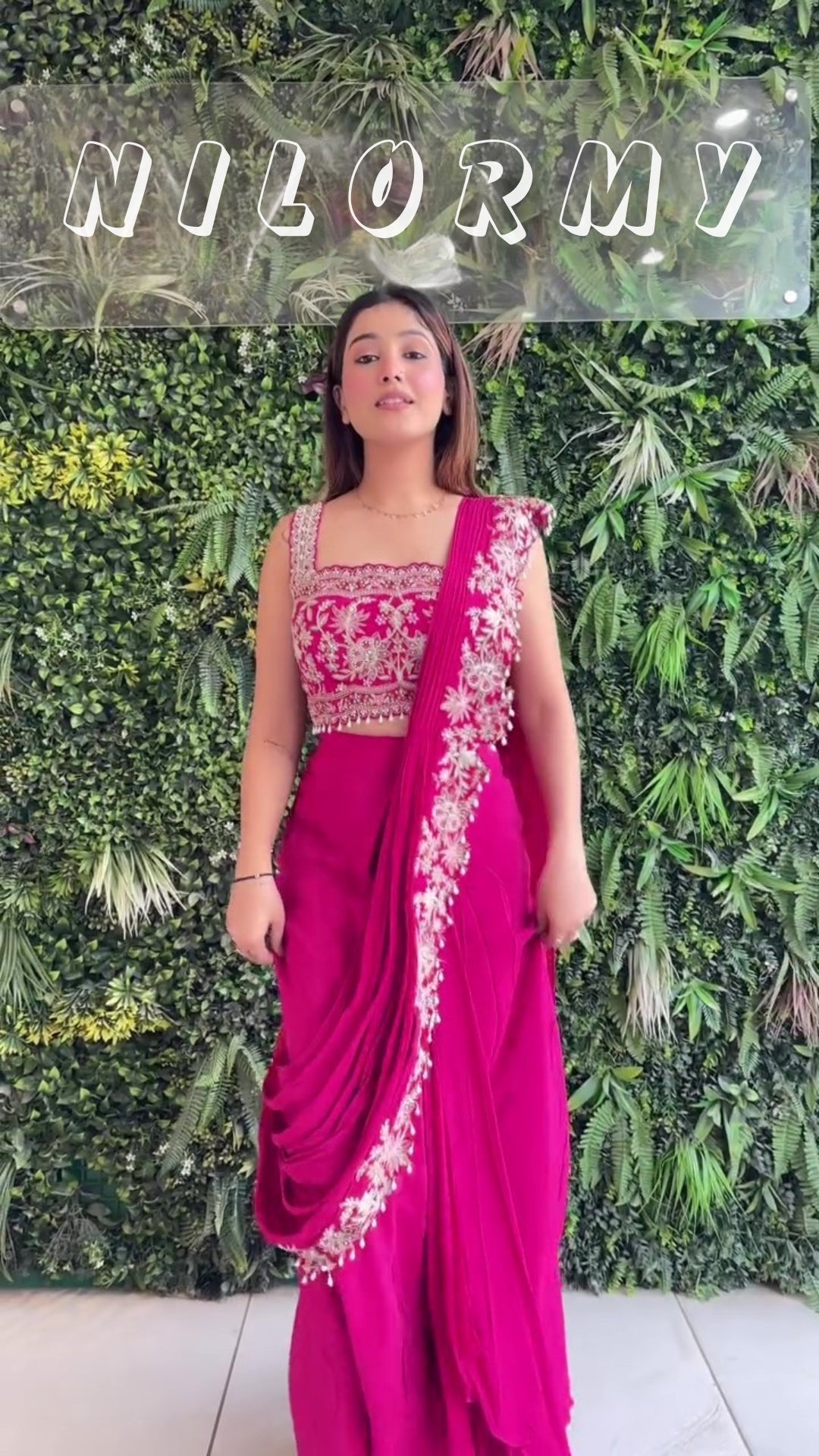 DRAPE SAREE WITH CHIC SHRUG