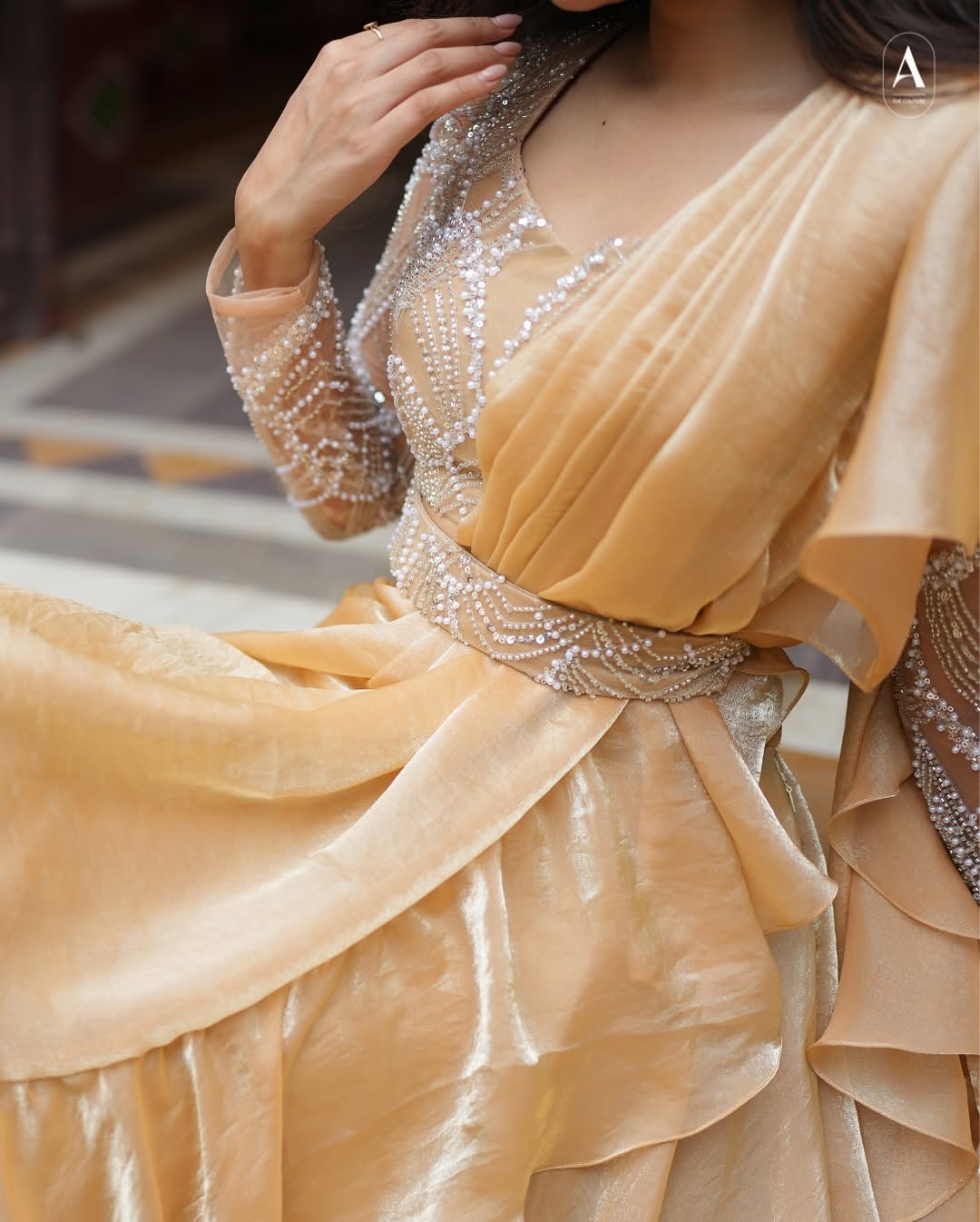 Premium Ruffle Designer Lehanga Saree