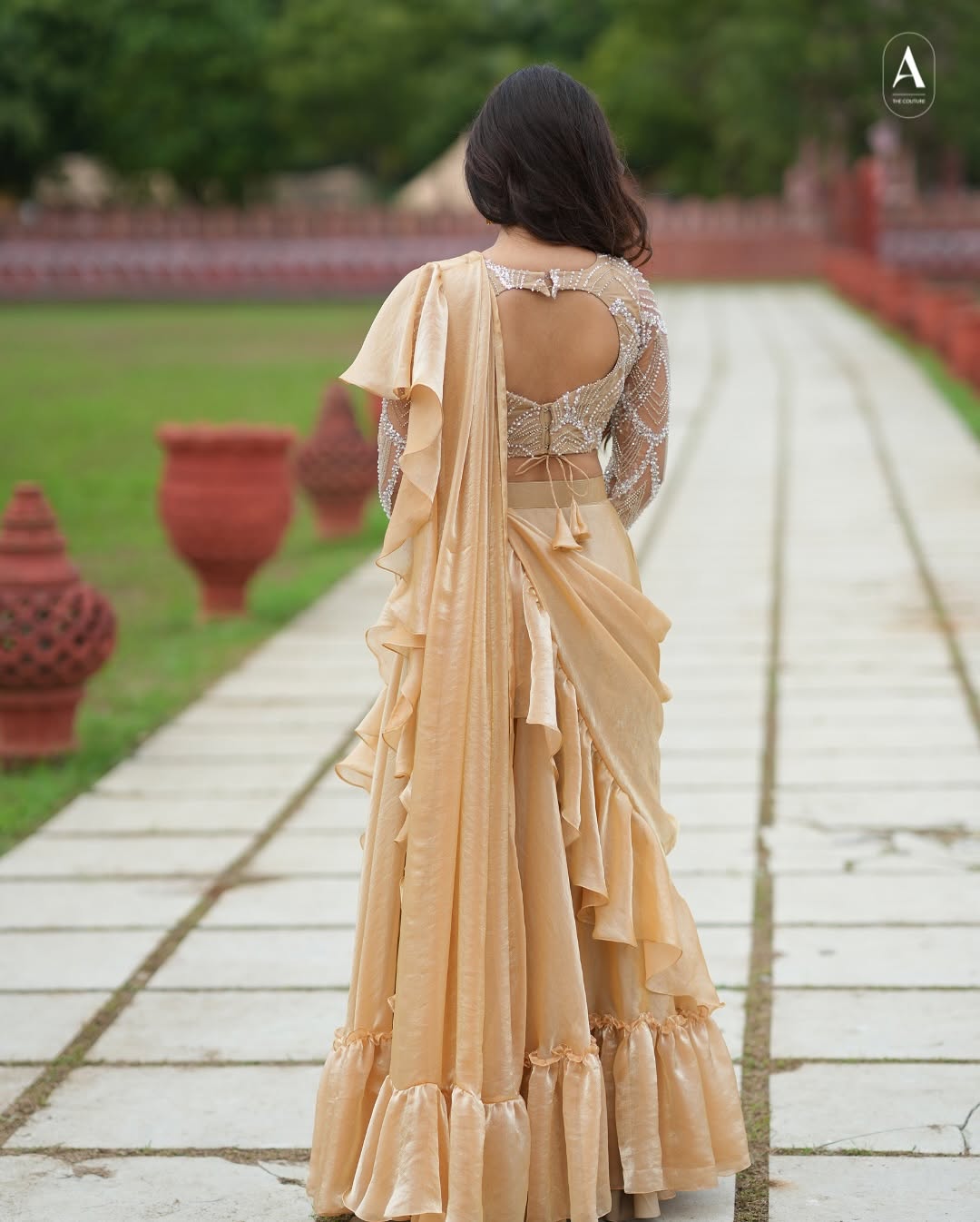 Premium Ruffle Designer Lehanga Saree