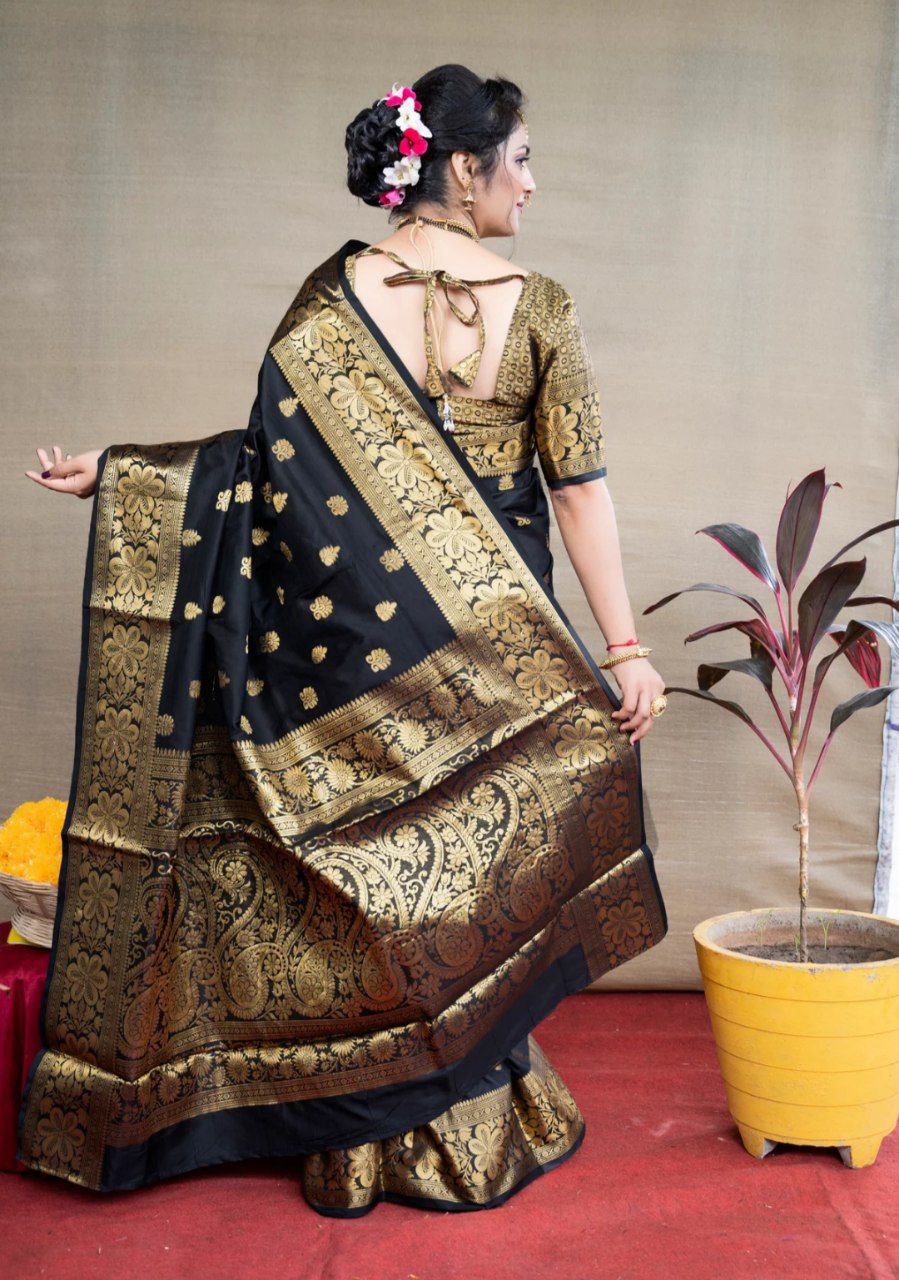 Banarasi Silk Saree in Black