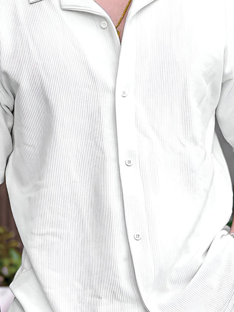 Textured White Shirt