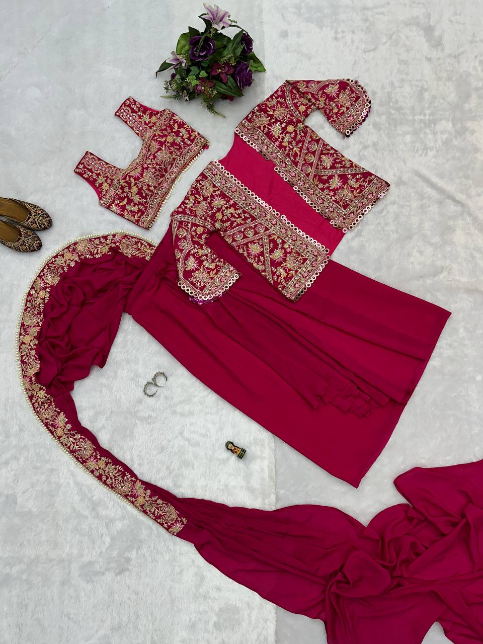DRAPE SAREE WITH CHIC SHRUG
