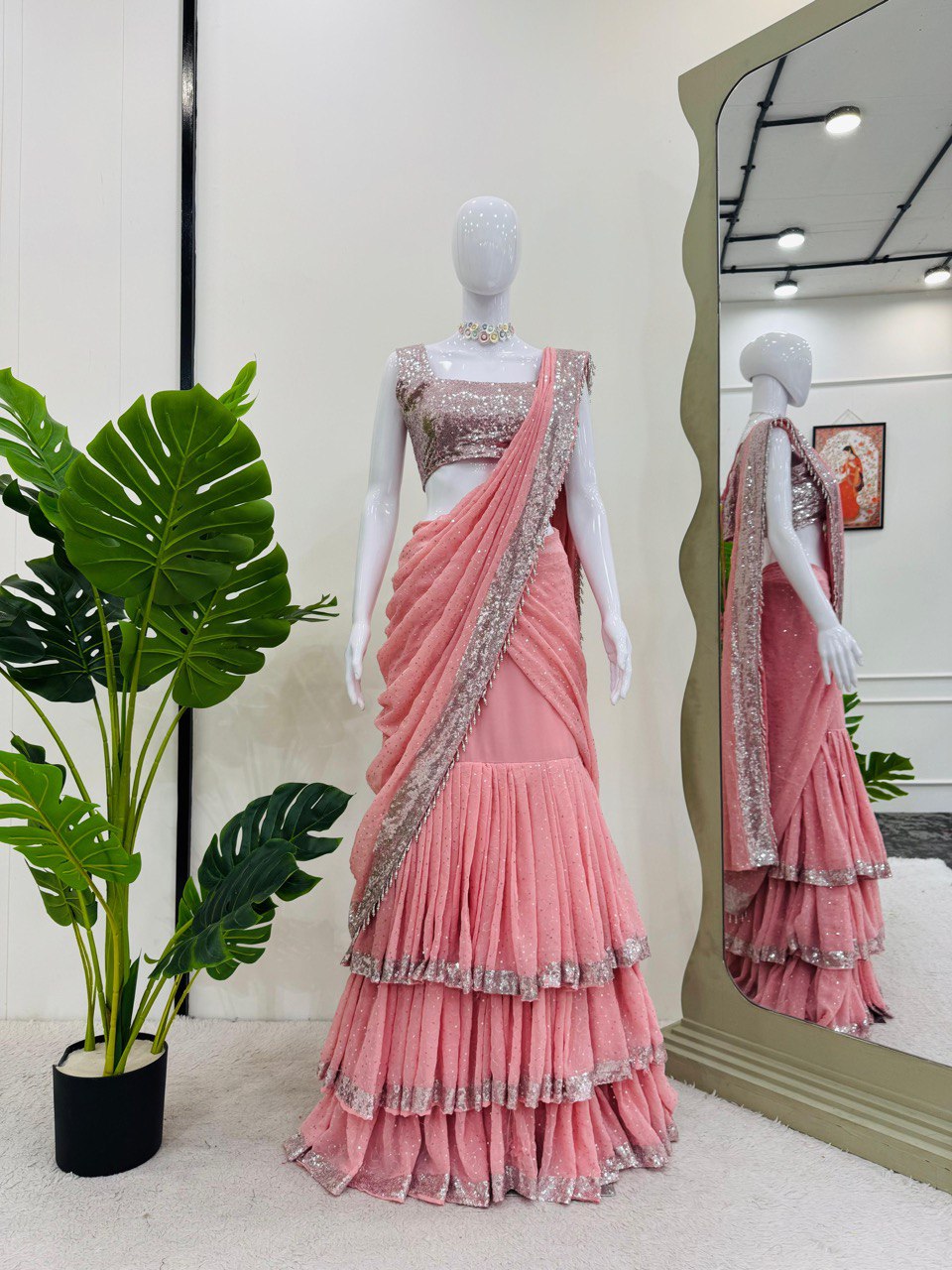 Ready-to-Wear Lehenga Saree – Effortless Elegance