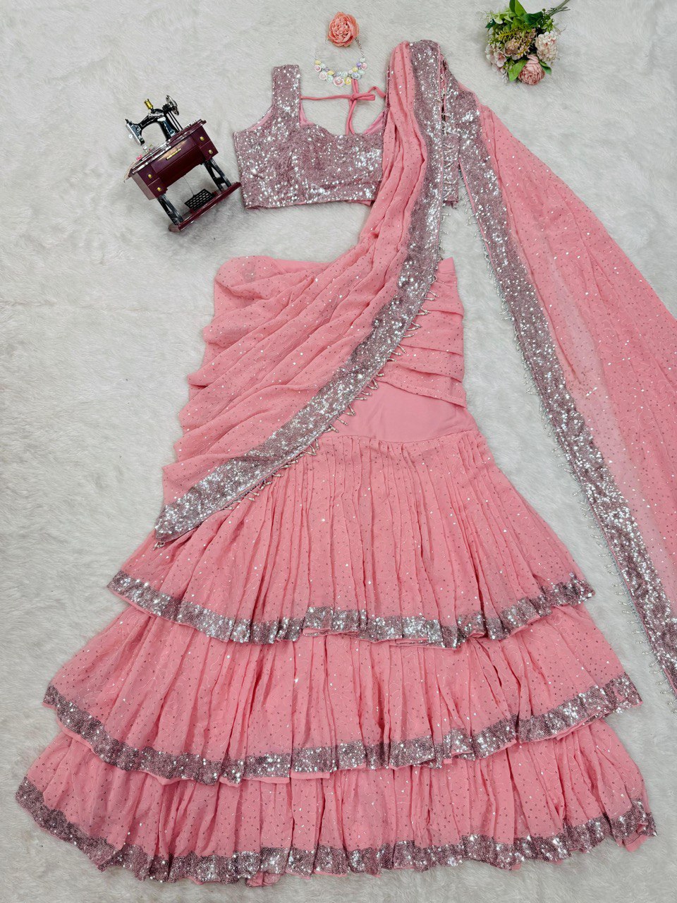 Ready-to-Wear Lehenga Saree – Effortless Elegance