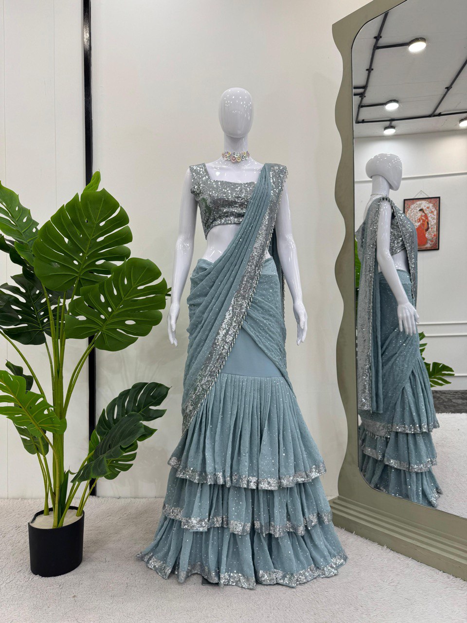 Ready-to-Wear Lehenga Saree – Effortless Elegance