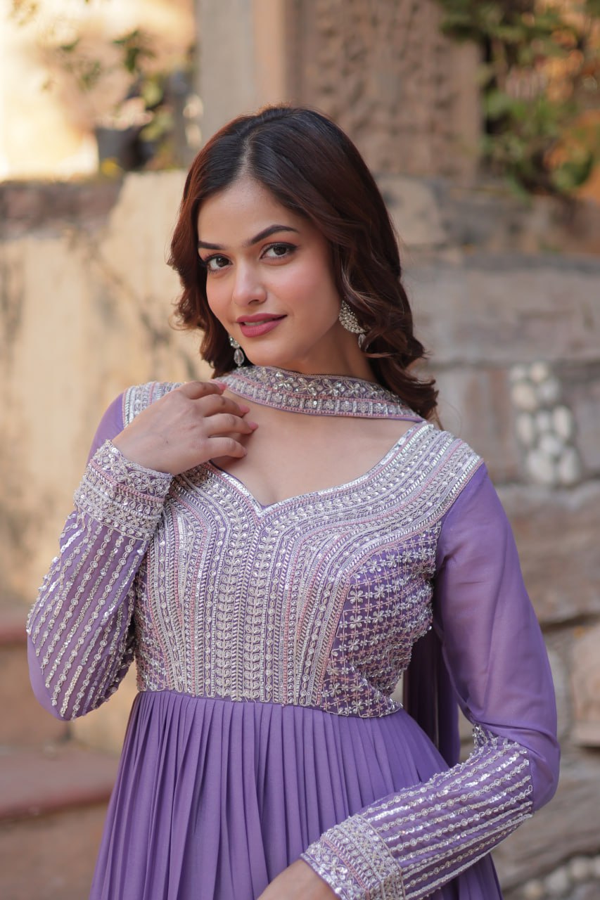 Perfect Partywear Gowns & Dressess & Dresses with Dupatta – Full Sleeves