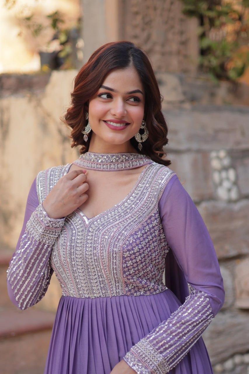 Perfect Partywear Gowns & Dressess & Dresses with Dupatta – Full Sleeves