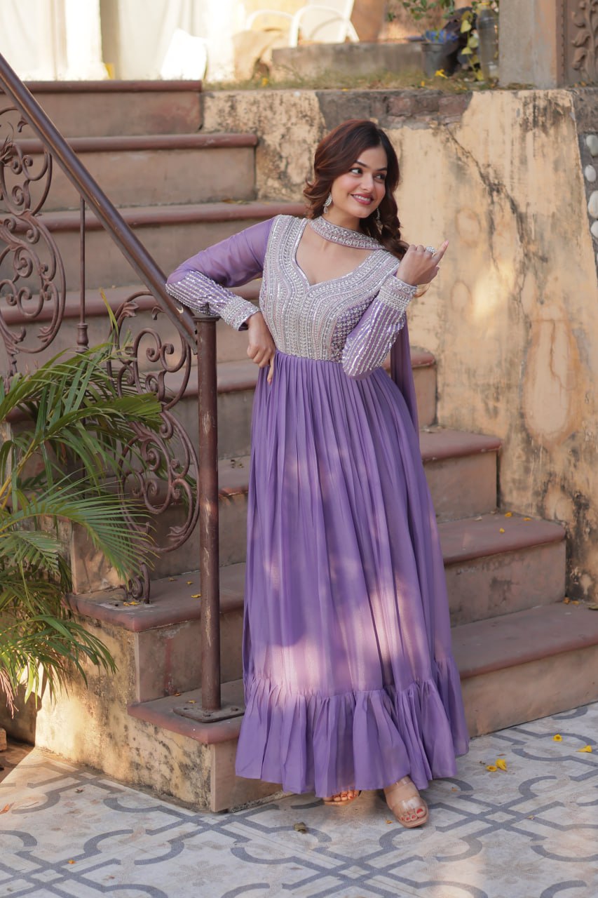 Perfect Partywear Gowns & Dressess & Dresses with Dupatta – Full Sleeves