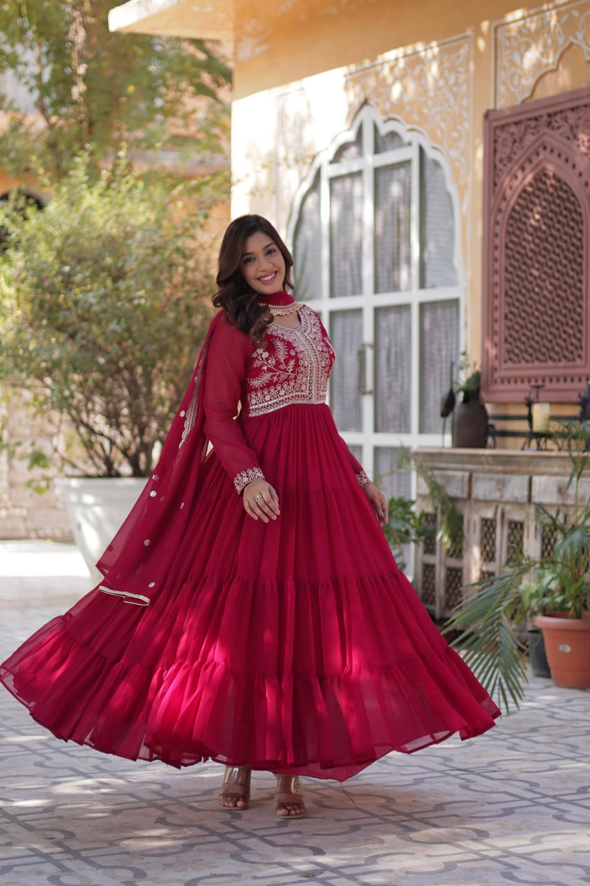 Premium Designer Readymade Gowns & Dressess & Dresses with Dupatta Set