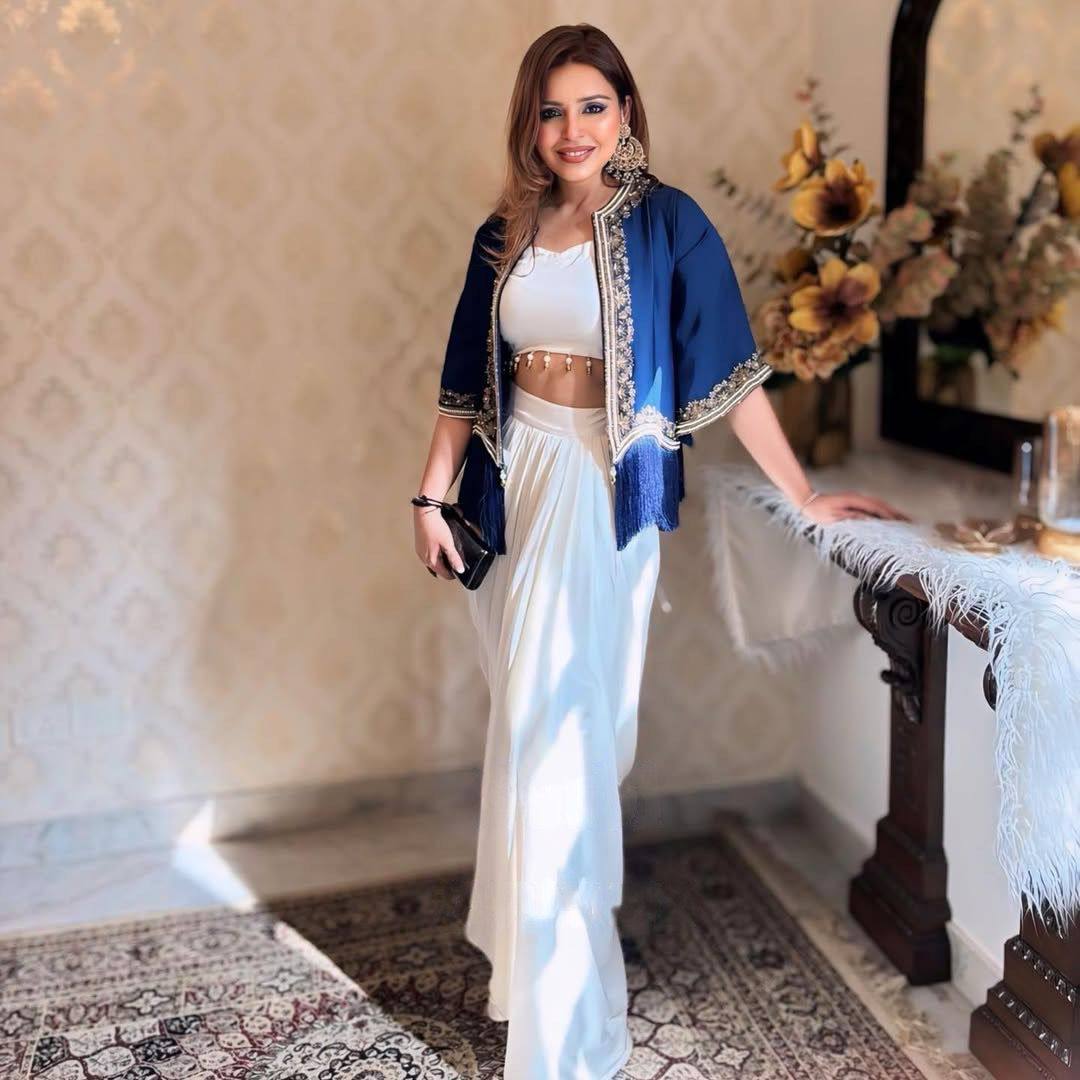 New 3-Piece Western Draped Dhoti Set with Koti