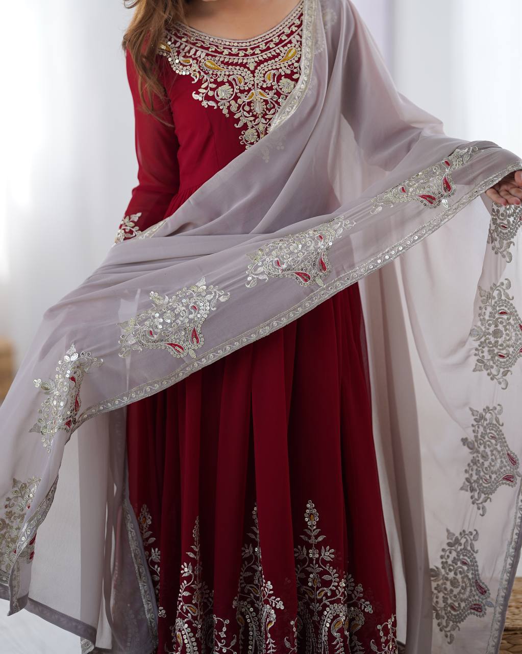 Heavy Designer Party Wear Gowns & Dressess & Dresses with Dupatta – Multy Thread Embroidery & Sequence Work