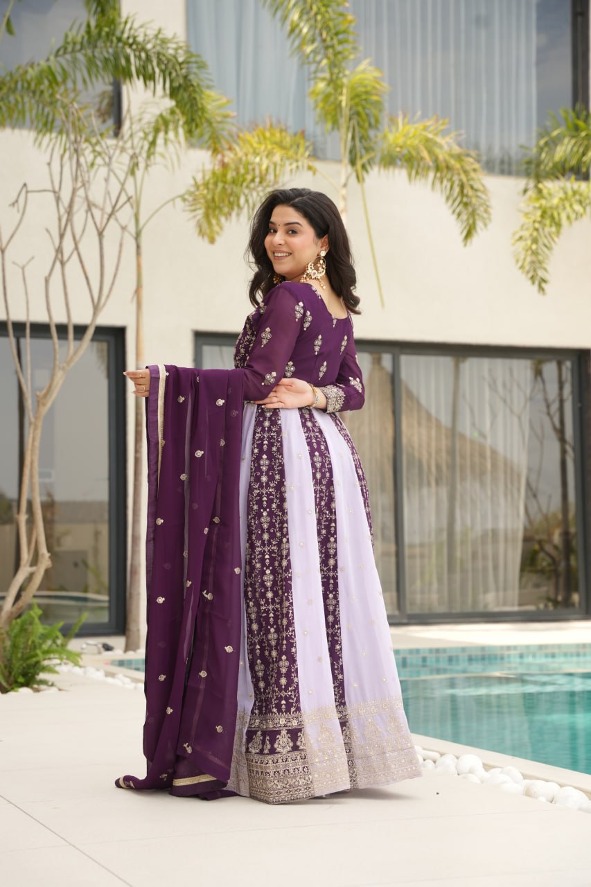 Luxury Zari & Sequins Embroidered Gowns & Dressess & Dresses with Dupatta