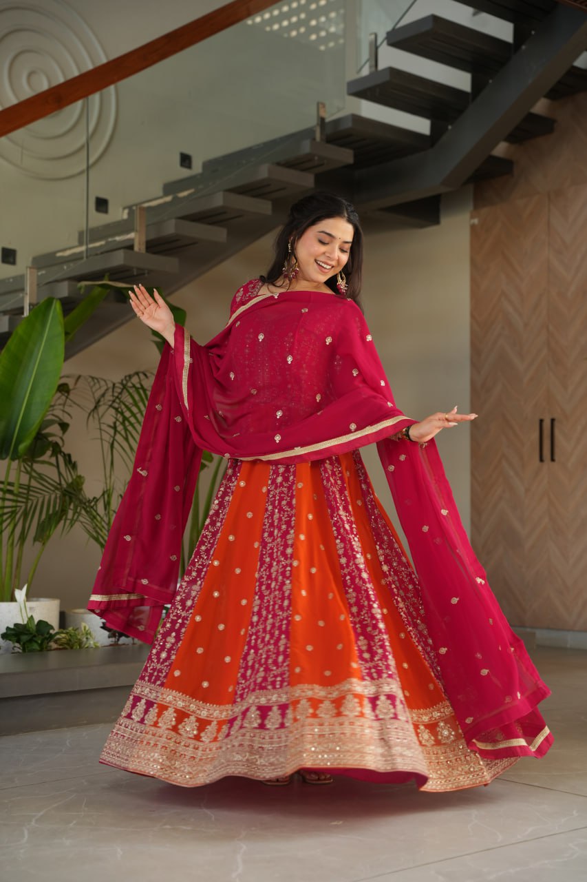 Luxury Zari & Sequins Embroidered Gowns & Dressess & Dresses with Dupatta