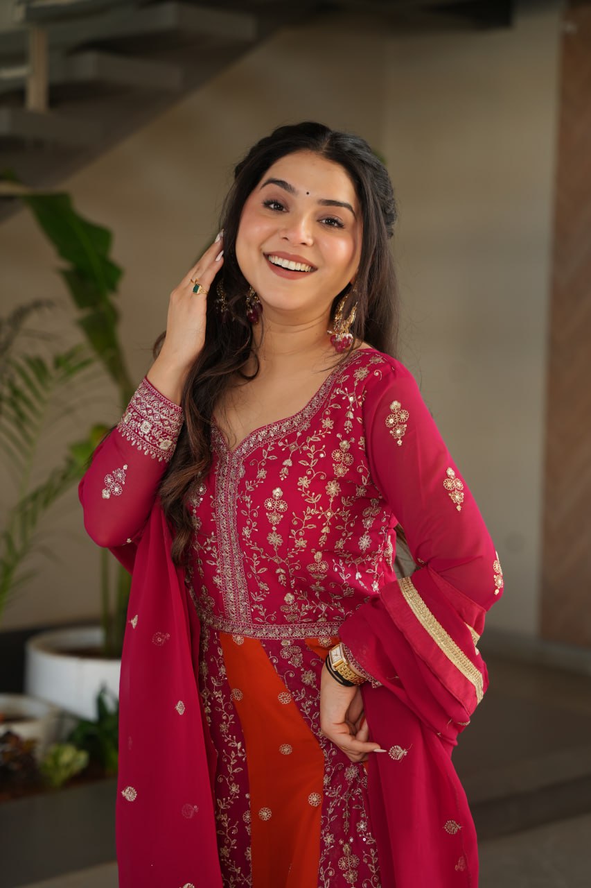 Luxury Zari & Sequins Embroidered Gowns & Dressess & Dresses with Dupatta