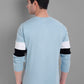 Men Sky-Blue Embroidered Sweatshirt