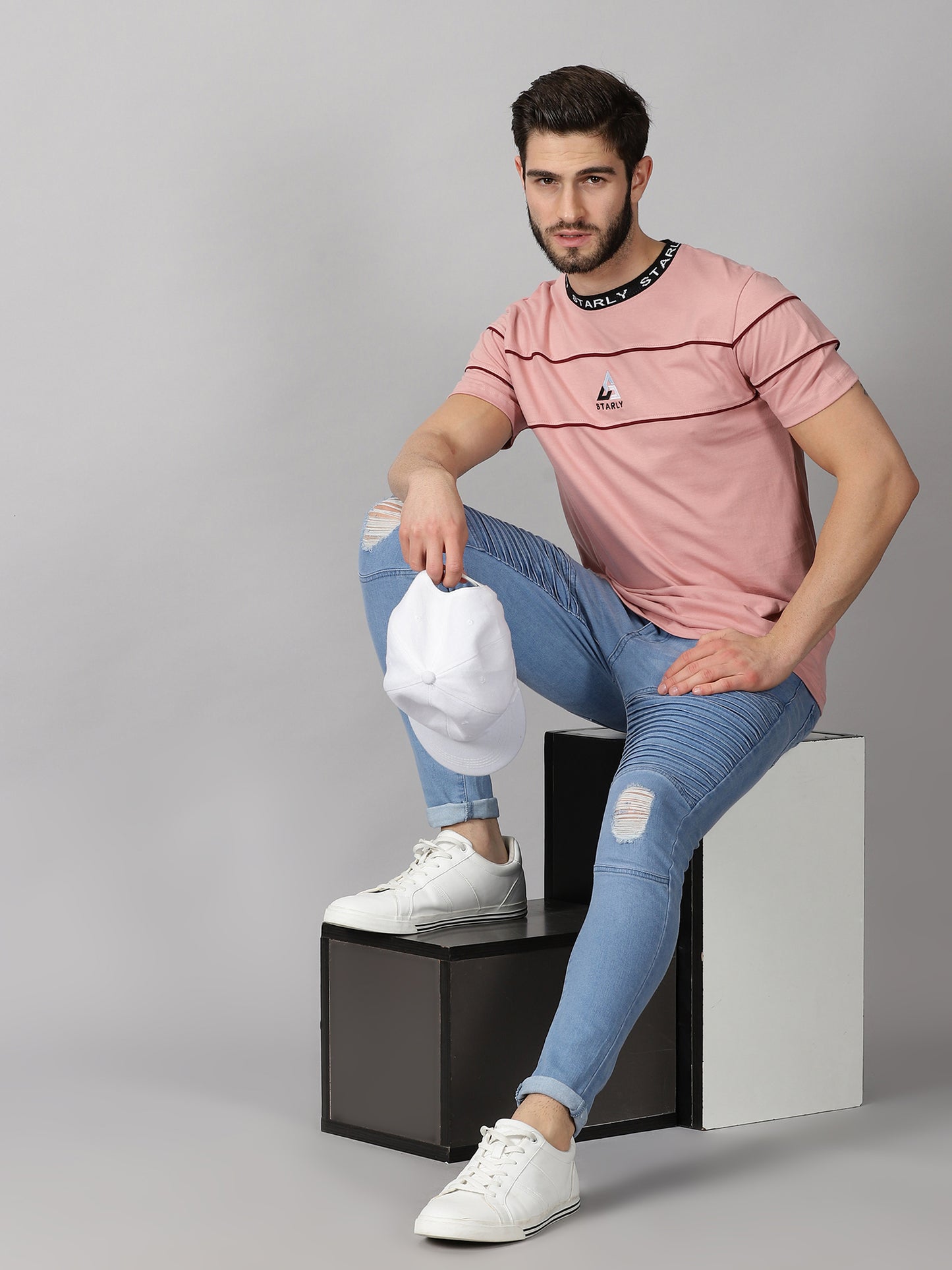 Piping Peach T-Shirt