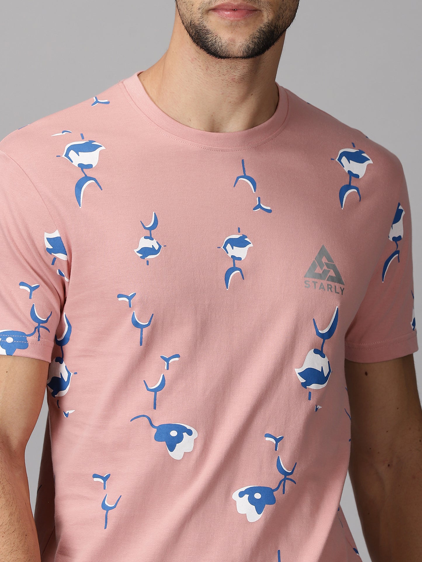 Peach Printed T-Shirt