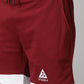 Block Pattern Shorts: Maroon