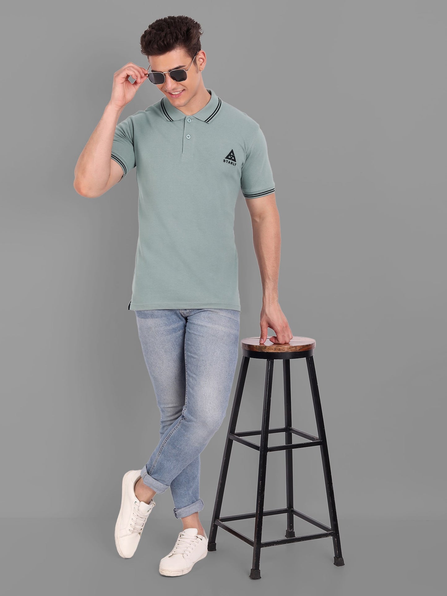 Solids Polo T-Shirt : C-Green