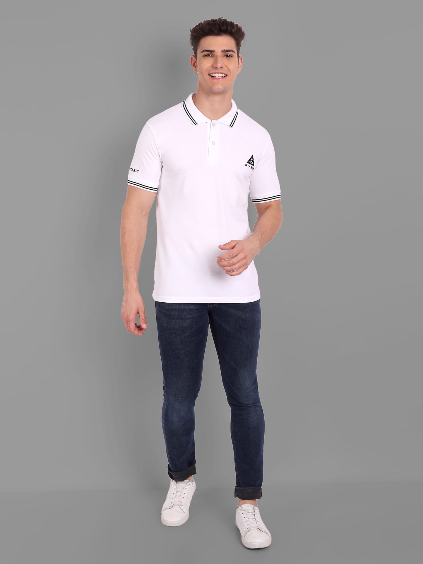 Solids Polo T-Shirt : White