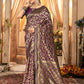 PURPLE ZARI WORK BANARASI SAREE