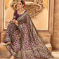 PURPLE ZARI WORK BANARASI SAREE