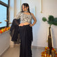 Black & White Thread-Embroidered Lehenga Set