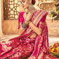 DARK PINK ZARI WORK BANARASI SAREE