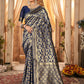 NEVY BLUE ZARI WORK BANARASI SAREE