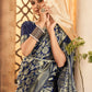 NEVY BLUE ZARI WORK BANARASI SAREE