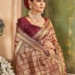 MAROON ZARI WORK BANARASI SAREE