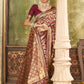 MAROON ZARI WORK BANARASI SAREE