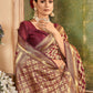 MAROON ZARI WORK BANARASI SAREE
