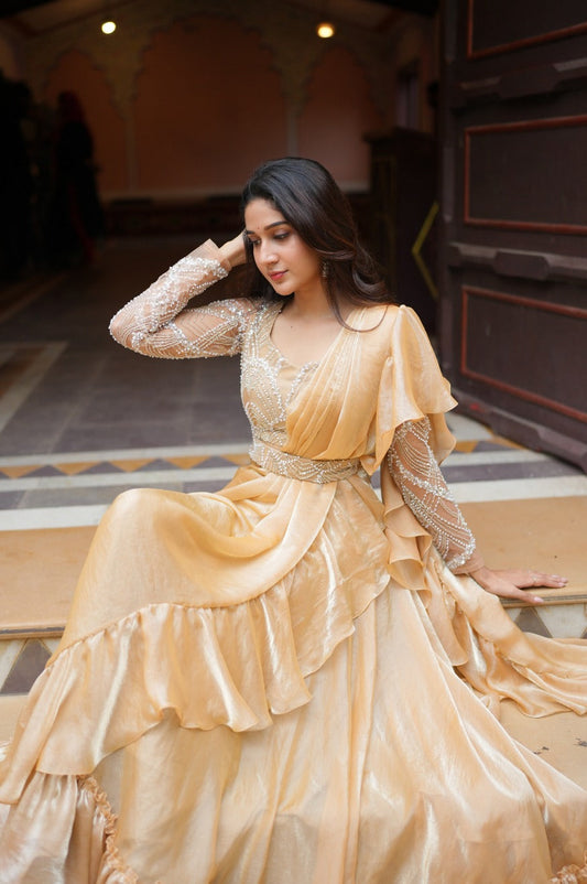 Premium Ruffle Designer Lehanga Saree