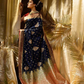 Blue Woven Kanjivaram Banarasi Jacquard Sari
