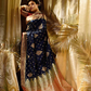 Blue Woven Kanjivaram Banarasi Jacquard Sari