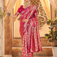 DARK PINK ZARI WORK BANARASI SAREE