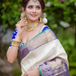 Soft Silk Assam Saree (Blue)