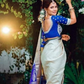 Soft Silk Assam Saree (Blue)