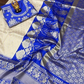 Soft Silk Assam Saree (Blue)