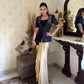 Stylish Satin Dhoti with Designer Embroidered Top