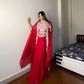 Georgette Blouse, Skirt & Koti Set with Sequins & Diamond Work