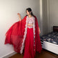 Georgette Blouse, Skirt & Koti Set with Sequins & Diamond Work