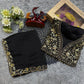 Black Saree with Golden Sequins Magic
