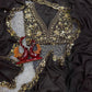 Black Saree with Golden Sequins Magic